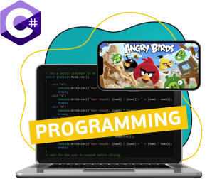 Программирование на C#. Удивительный мир 2D-игр - КИБЕРшкола программирования для детей, компьютерные курсы для школьников, начинающих и подростков - KIBERone г. Санкт-Петербург